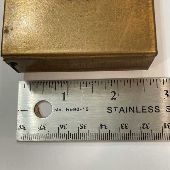 Vintage Brass Rhinestone Jewelry Box - Picture 6 of 11